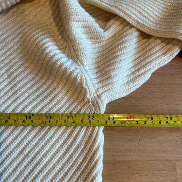 Marine Layer Skylar Turtleneck Sweater Extra Large Ivory Wool Blend - Picture 7 of 8